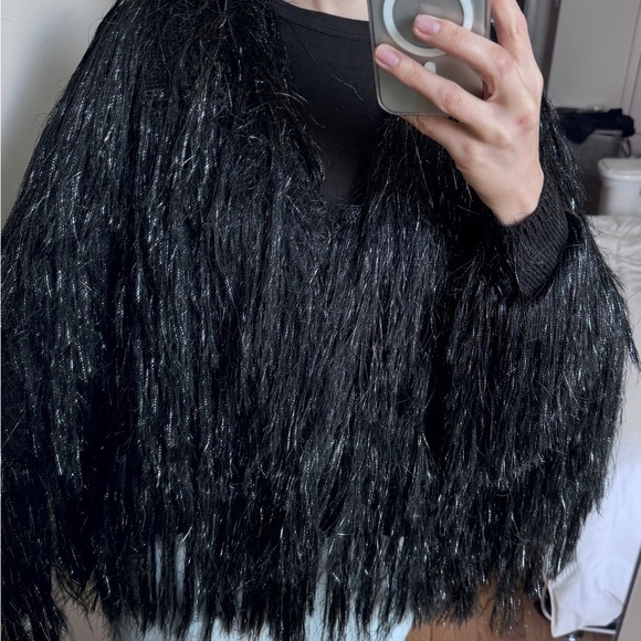 ZARA Knit Black Jacket in Small - Picture 12 of 14